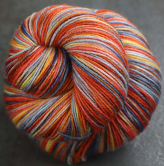WINTER SUNSET SC 3: SW Merino/Cashmere/Nylon - Hand dyed Variegated sock yarn