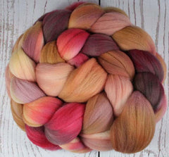 AFRICAN MASKS & ART TRIBUTE: Rambouillet Wool Top - 4 oz - Hand dyed spinning wool