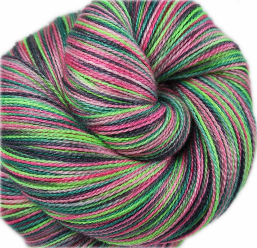 AHI POKE: Superfine Merino Silk - Hand dyed variegated lace yarn