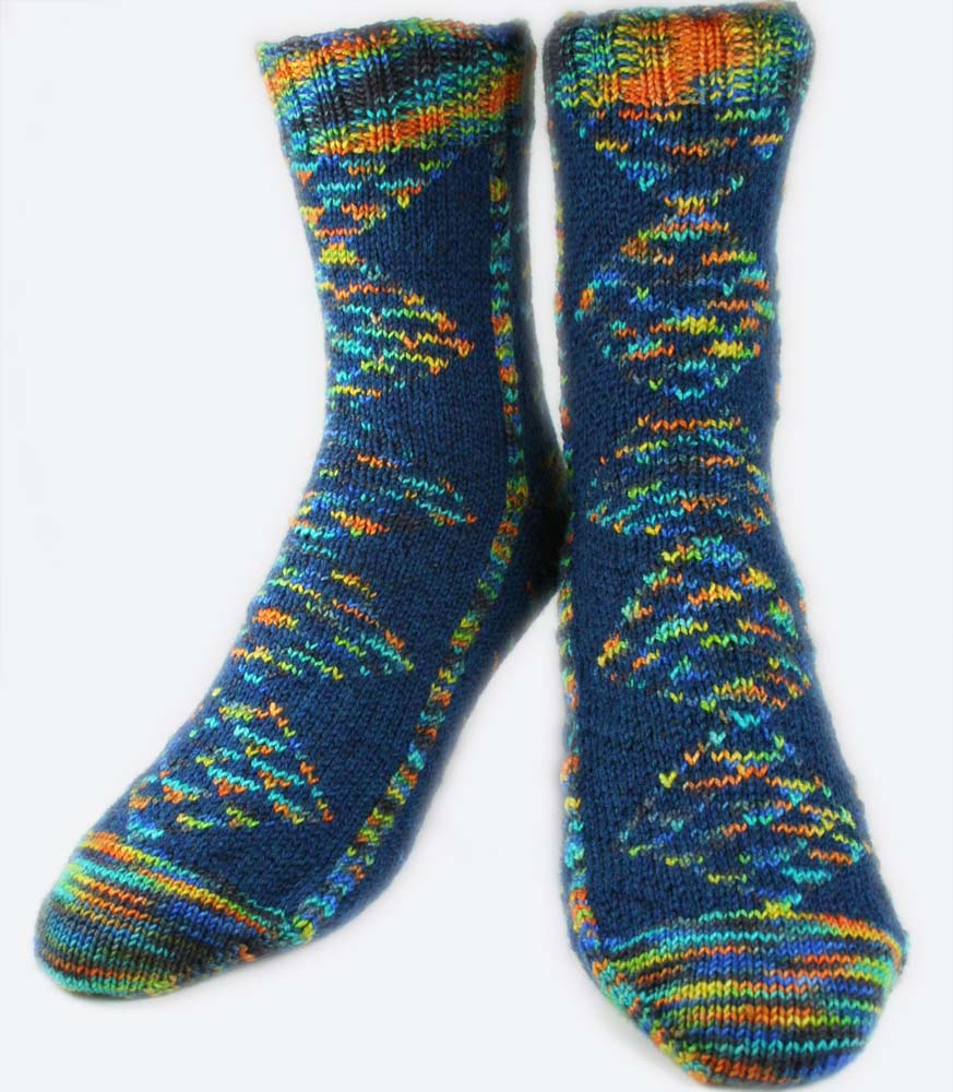 KNITTING PATTERN for Hawaiian Kapa Socks - Charted Colorwork Sock patt ...