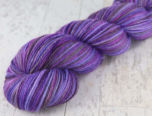 A STUDY IN PURPLES: Polwarth / Silk - DK weight - Hand dyed Variegated yarn