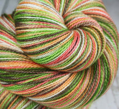 AVOCADO CHEESECAKE: Superfine Merino-Silk lace yarn - Hand dyed Variegated yarn