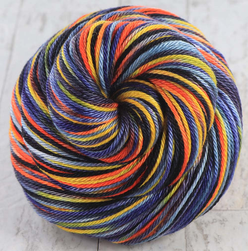 BALI HAI AT DUSK: Pima Cotton - DK Weight - Variegated Hand dyed yarn