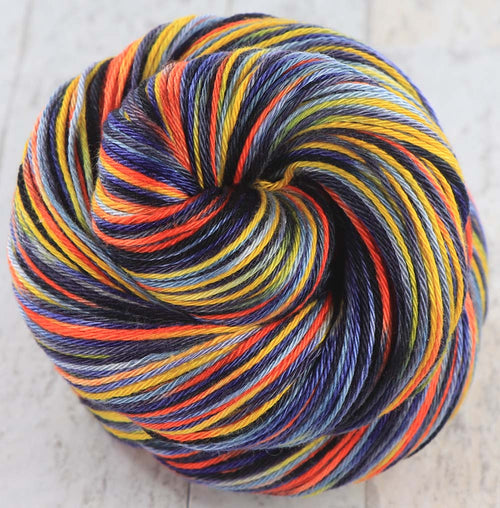 BALI HAI AT DUSK: Pima Cotton - Fingering Weight - Variegated Hand dyed yarn