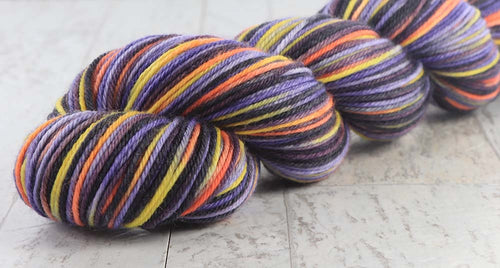 BALI HAI AT DUSK: SW Merino-Nylon - DK Weight - Hand dyed variegated yarn