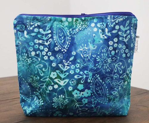 BATIK BLU - Handmade zipper bag