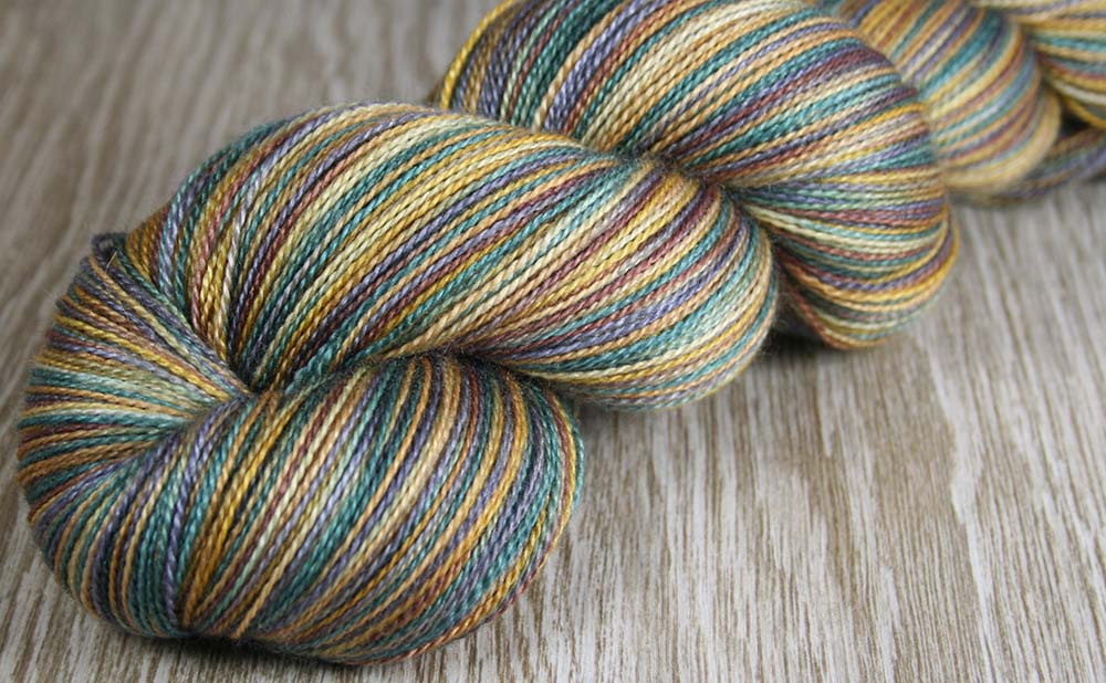 BIG ISLAND VOLCANO: Superfine Merino Silk - Lace Weight Yarn -  Hand dyed variegated yarn - Hawaii