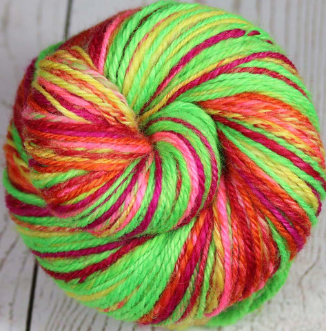SEPTEMBER IRIS - Hand dyed, hand spun lace yarn