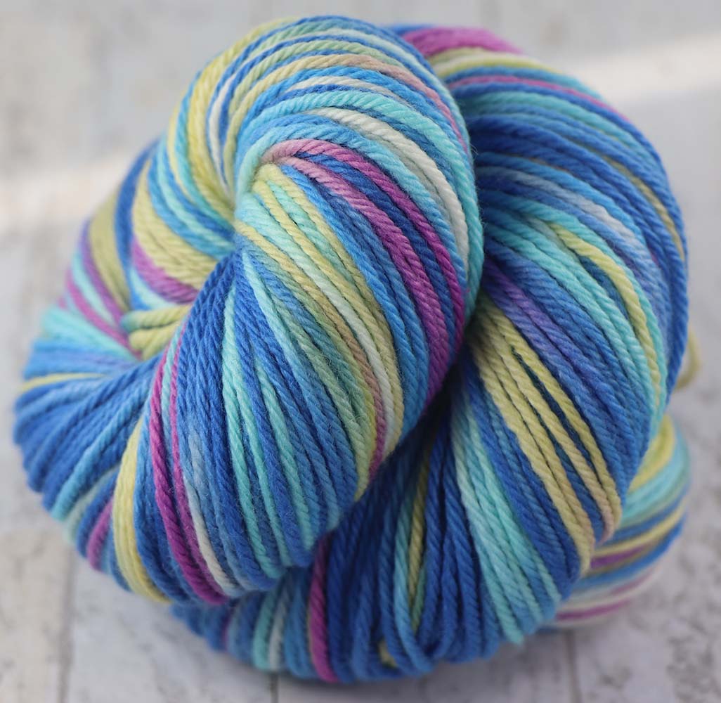 CASTLE CHRISTMAS: Fine Organic Merino - Hand dyed variegated worsted weight yarn