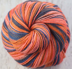 COASTAL CLOUDS: Organic Merino - Hand dyed Variegated Sock yarn - OOAK