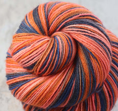 COASTAL CLOUDS: Organic Merino - Hand dyed Variegated Sock yarn - OOAK