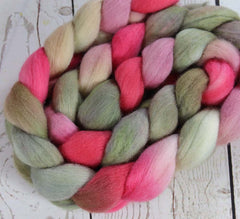 ELEGANT PANEL: Polwarth Silk roving - 4.0 oz - Hand dyed spinning wool - Master Collection