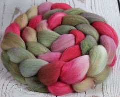 ELEGANT PANEL: Polwarth Silk roving - 4.0 oz - Hand dyed spinning wool - Master Collection