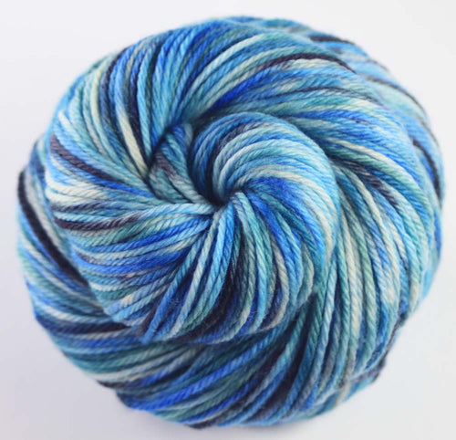 EVENING AT NANOOSE BAY: Superwash Merino - Worsted Weight Hand dyed Variegated Yarn