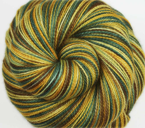 FALL 2: Superwash Merino-Silk - Hand dyed Variegated lace yarn - Fall colors yarn