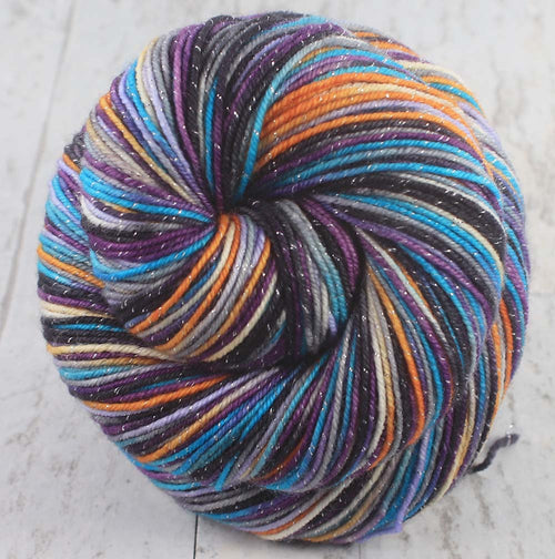 FIORIBUNDA: SW Merino/Lurex Sparkle - Hand dyed Variegated sock yarn