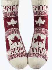 KNITTING PATTERN for Flag Socks: Canada -  Charted Colorwork Sock pattern - digital download