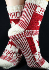KNITTING PATTERN for Flag Socks: Canada -  Charted Colorwork Sock pattern - digital download