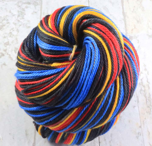 I WAS AN INTERN ON FRIENDS: Self-Striping Pima Cotton - DK Weight - Hand dyed yarn