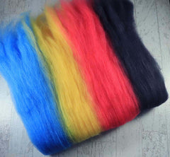 I WAS AN INTERN ON FRIENDS: Kent Romney wool batt - 4.0 oz - Hand dyed spinning wool