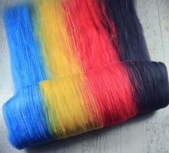 I WAS AN INTERN ON FRIENDS: Polwarth Silk batt - 4.0 oz - Hand dyed wool roving