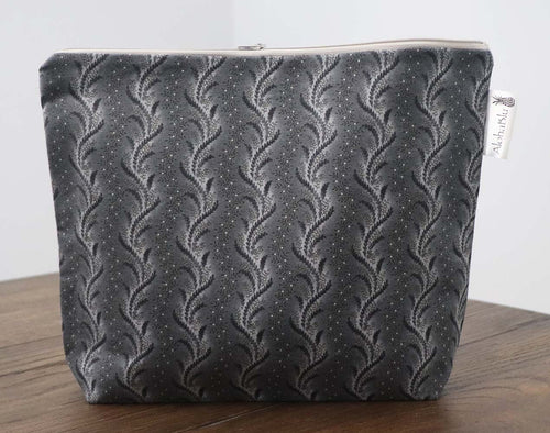 GRAY VINES - Handmade zipper bag