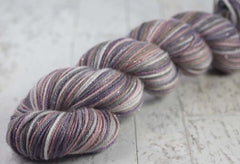 HAUNTED HOLLOWS: Merino / Silk / Stellina Sparkle - Hand-dyed Variegated DK Weight Yarn