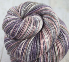 HAUNTED HOLLOWS: Merino / Silk / Stellina Sparkle - Hand-dyed Variegated DK Weight Yarn