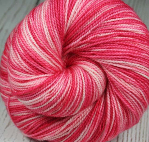 LAVA FLOW: SW Merino / Cashmere / Nylon Hand dyed Variegated sock yarn - Tropical pink