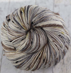 LION MONUMENT IN WINTER: SW Merino / Tweed Nylon - Hand dyed Variegated sock yarn