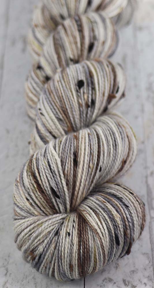 LION MONUMENT IN WINTER: SW Merino / Tweed Nylon - Hand dyed Variegated sock yarn