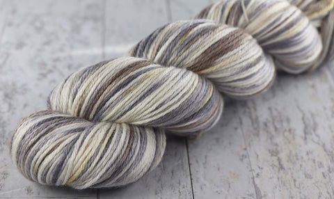 LION MONUMENT IN WINTER: SW Merino / Cashmere / Nylon - Hand dyed Variegated sock yarn