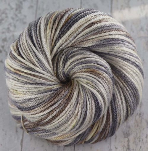 LION MONUMENT IN WINTER: Merino / Silk - Worsted - Hand dyed Variegated Yarn - OOAK