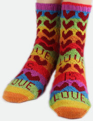 KNITTING PATTERN for Love is Love Socks -  Charted Colorwork Sock pattern - digital download