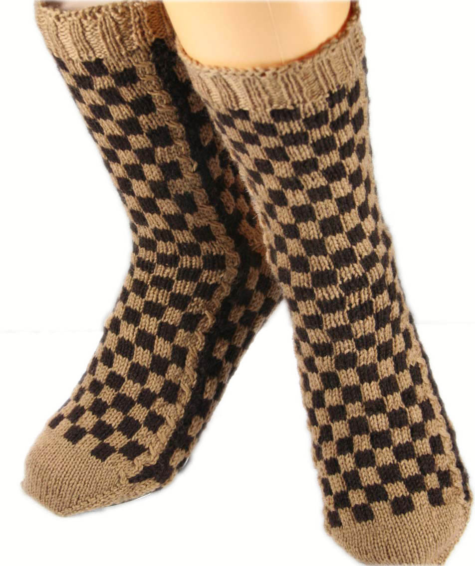 KNITTING PATTERN for LouisVuitton-Inspired Socks - Charted Colorwork S –  AlohaBlu