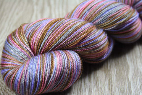 DARK CAMO: Superfine Merino-Silk - Hand dyed Lace Weight Yarn - Camouflage