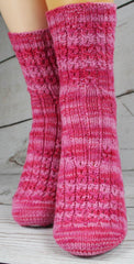 KNITTING PATTERN for Mock Cable Diamond Socks - Sock pattern - Digital download