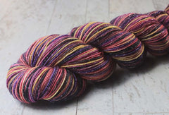 PACIFIC MOONRISE: SW Merino/Lurex Sparkle - Hand dyed Variegated sock yarn