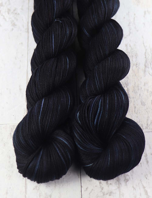 MIDNIGHT: Pima Cotton - Fingering Weight - Variegated Hand dyed yarn