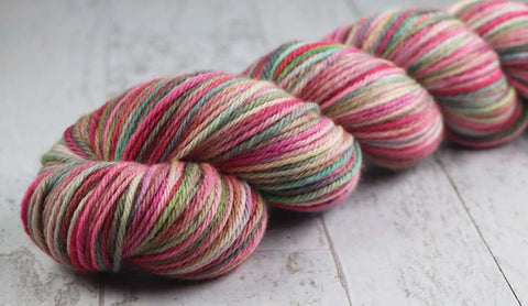 AURORA ICE BAR: Baby Alpaca, Merino, Cotton - Hand dyed variegated fluffy fingering yarn