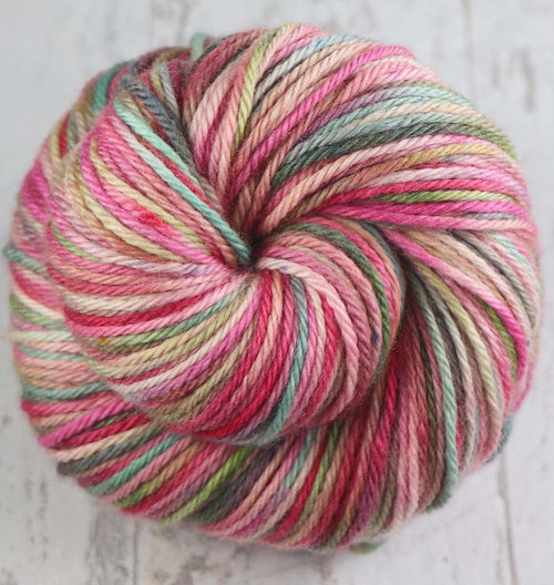 PRETTY IN PINK AT PAIA: Fine Organic Merino - Hand dyed variegated worsted weight yarn