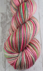 PRETTY IN PINK AT PAIA: Fine Organic Merino - Hand dyed variegated worsted weight yarn