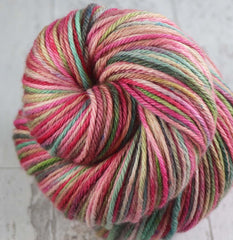 PRETTY IN PINK AT PAIA: Fine Organic Merino - Hand dyed variegated worsted weight yarn