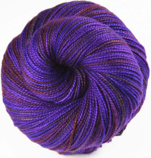 PURPLE BATIK: SW Merino-Nylon - Hand dyed Variegated sock yarn - Kauai base