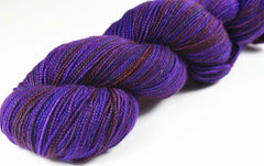 PURPLE BATIK: SW Merino-Nylon - Hand dyed Variegated sock yarn - Kauai base