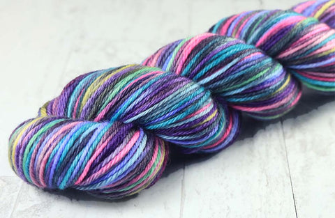 STARGAZING AT CHARLIE DOME: Merino/Silk - Worsted weight - Hand dyed Variegated Yarn