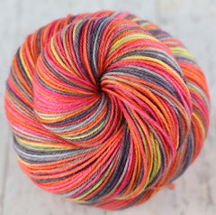 SARASOTA SUNSET: SW Merino/Nylon - Hand dyed Variegated sock yarn