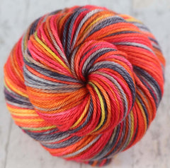 SARASOTA SUNSET: SW Merino-Nylon - DK Weight - Hand dyed variegated yarn