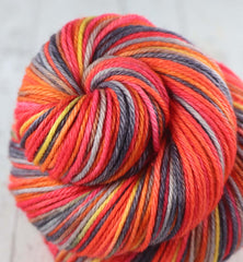 SARASOTA SUNSET: SW Merino-Nylon - DK Weight - Hand dyed variegated yarn