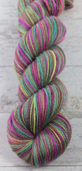 SATURATED SPRING: Polwarth / Silk - DK weight - Hand dyed Variegated yarn